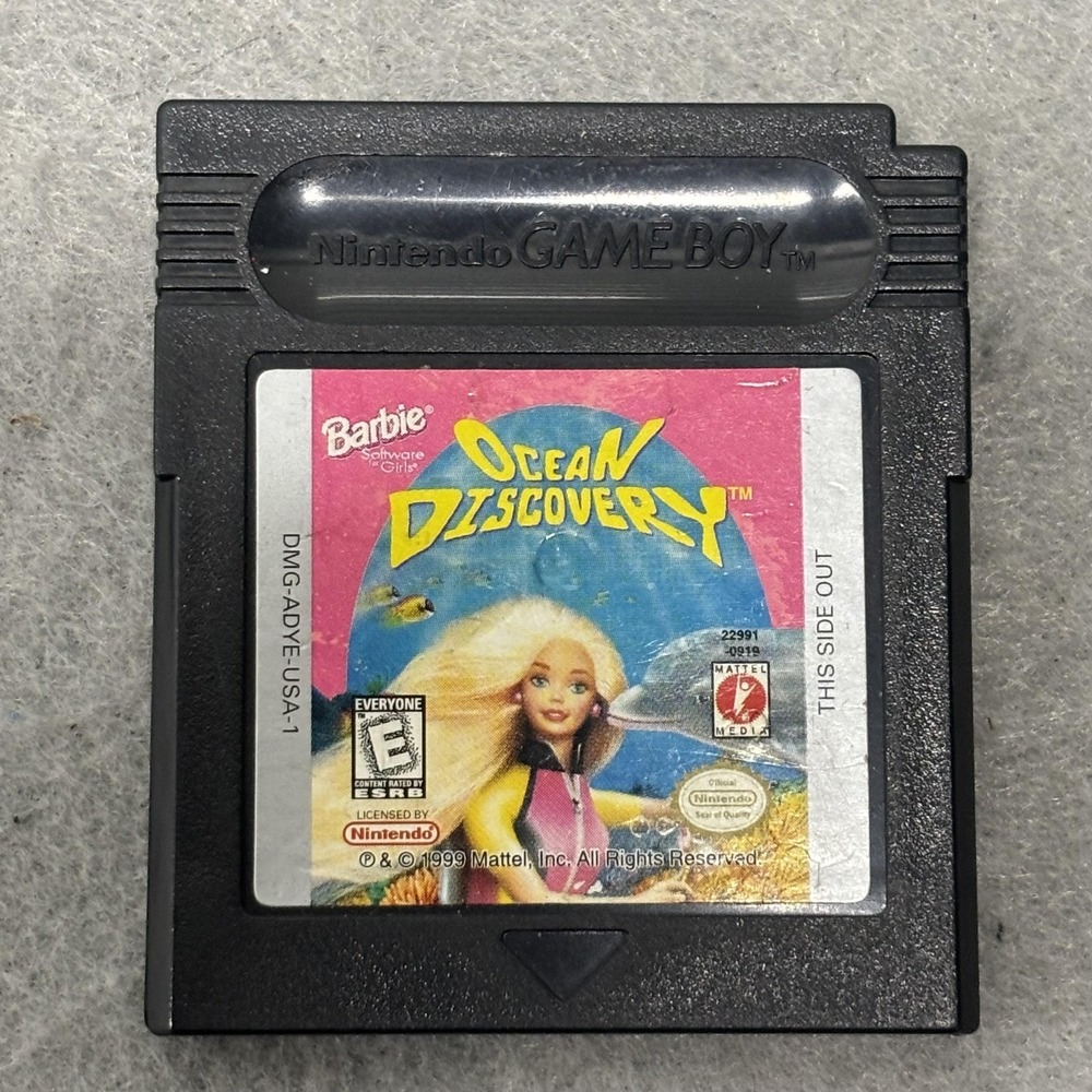 Mattel Barbie Ocean Discovery Nintendo Game Boy Color Black DMG-ADYE-USA-1 Game